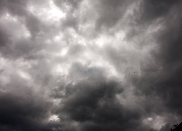 Dark and Dramatic Storm Clouds Area Background - Photo, Image