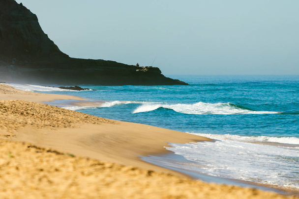 Idyllic wild beach in summertime in Portugal - Zdjęcie, obraz