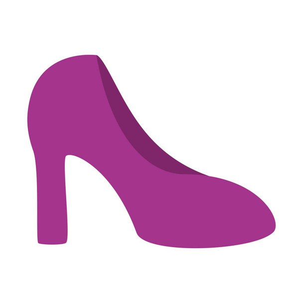 high heel shoe on white background - Διάνυσμα, εικόνα