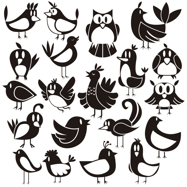conjunto de vetores aves - Vetor, Imagem