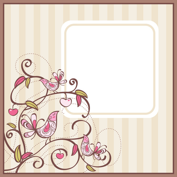 Cute card - Vector, imagen