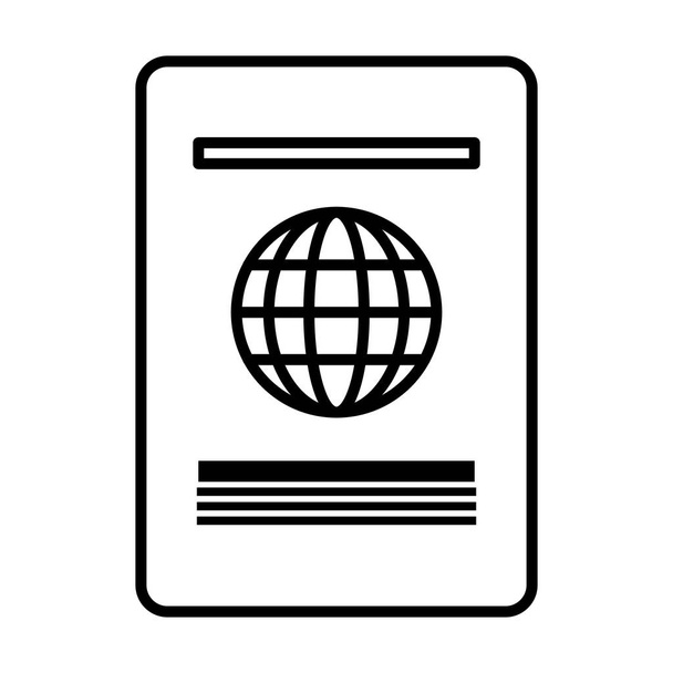 passport international id on white background - Vector, Image
