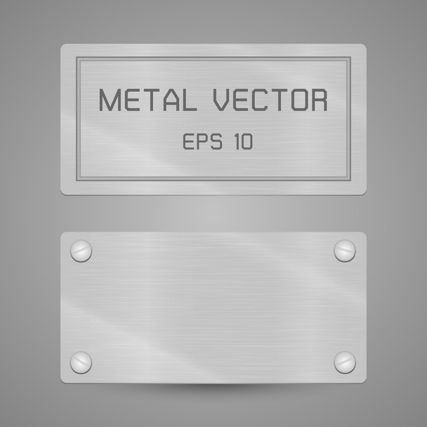 Metal label - Vector, Image