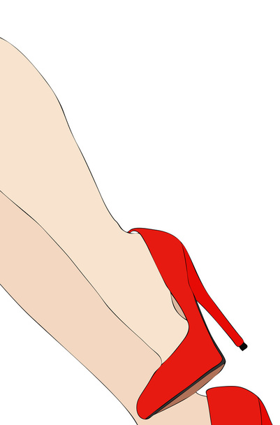 Сексуальні ноги і взуття 055
 - Вектор, зображення