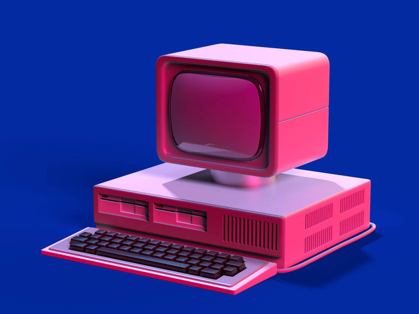 80s style personal computer - 写真・画像