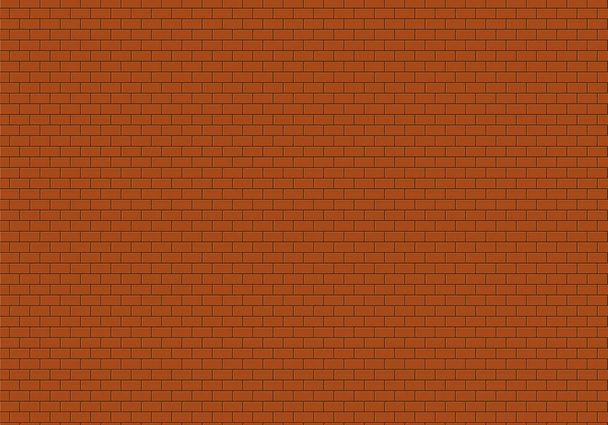 Red brick wall background. Bricks texture seamless pattern vecto - Vector, Image