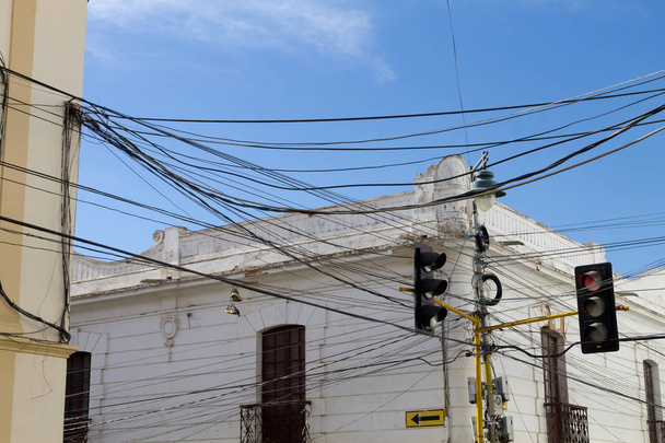 Sucre, Bolivya 'dan cadde manzarası - Fotoğraf, Görsel