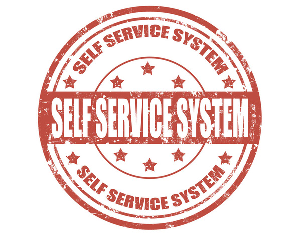Sistema de auto-serviço-carimbo
 - Vetor, Imagem