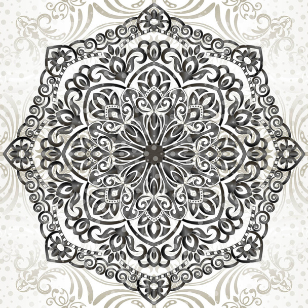 Mandala. Vintage decorative elements. Vector illustration. - Vector, imagen