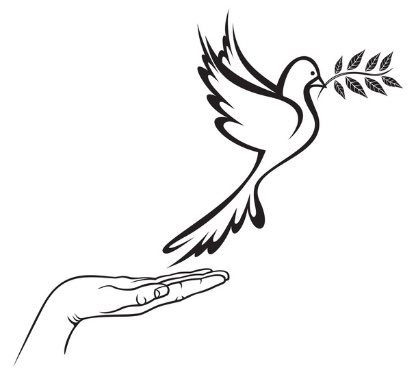 holubice míru - Vektor, obrázek