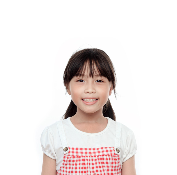 Asiatique fille portrait sur fond blanc
 - Photo, image