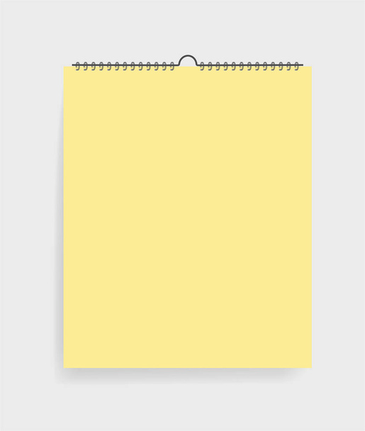 Realistische notebook in mockup stijl. Blanco Kladblok met spiraal. Sjabloon van leeg schetsboek op grijze achtergrond. vector eps10 - Vector, afbeelding