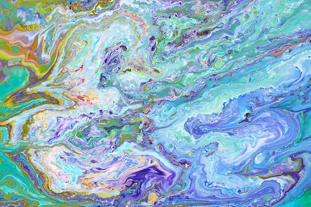 Fluid Art. Abstract colorful background, wallpaper. Mixing  pain - Фото, изображение