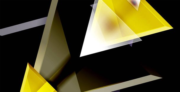 3d triangular vector minimal abstract background design, abstract poster geometric design - Διάνυσμα, εικόνα