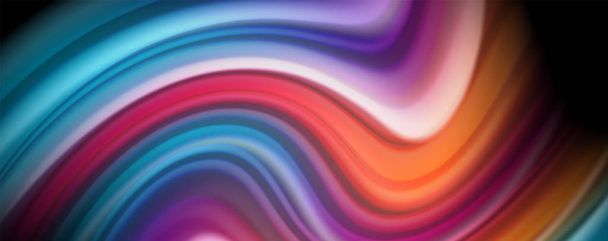 Płynne kolory-nowoczesny plakat z kolorowym przepływem. Kształty płynne Wave. Projekt artystyczny projektu - Wektor, obraz