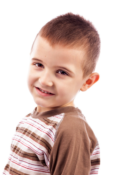 Closeup portrait of a happy cute little boy - Φωτογραφία, εικόνα