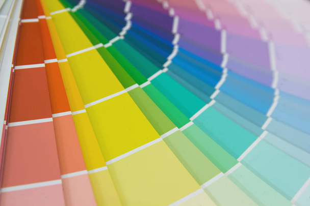 Colorful mesh color gradation close-up. Color wheel for choosing paint tone - Photo, Image