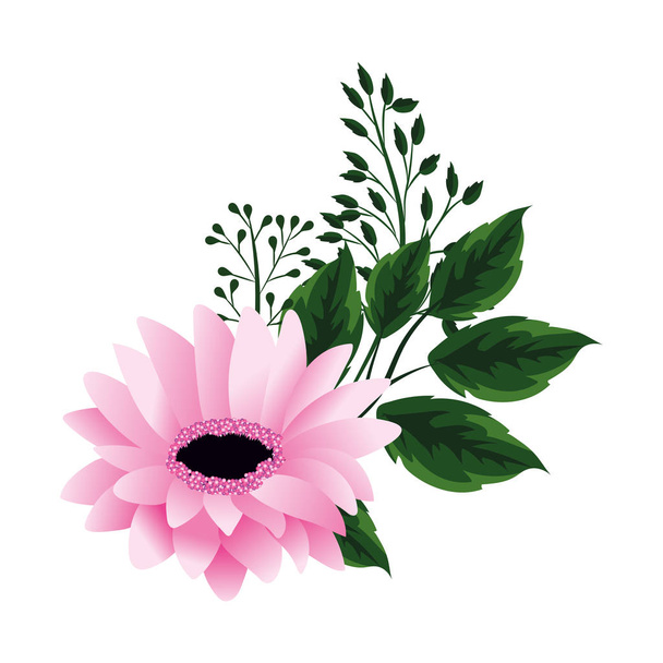 floral tropical cartoon - Vector, Imagen