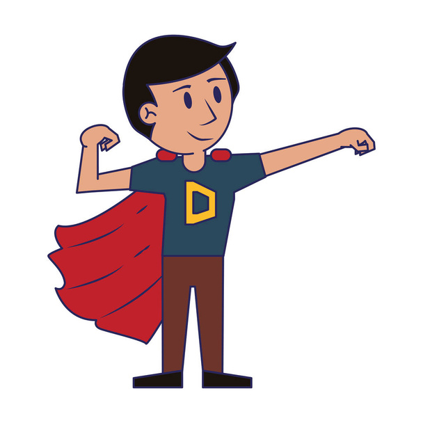 Super dad hero cartoon - Vector, Image