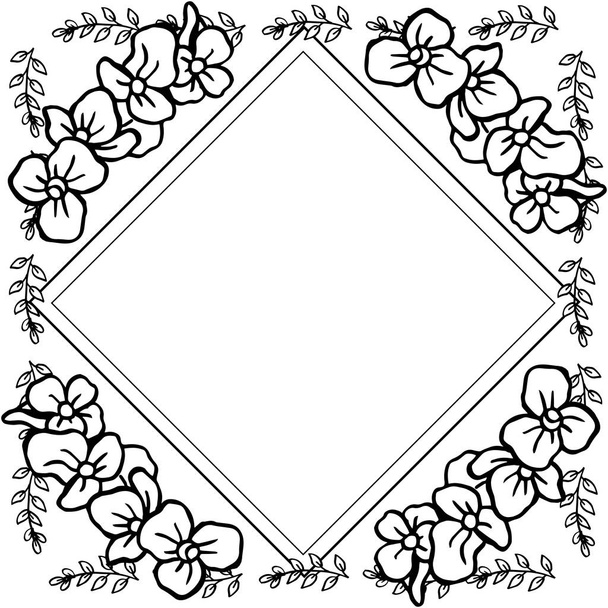 Ilustración vectorial varias multitudes de marco de flores para tarjeta de invitación
 - Vector, Imagen