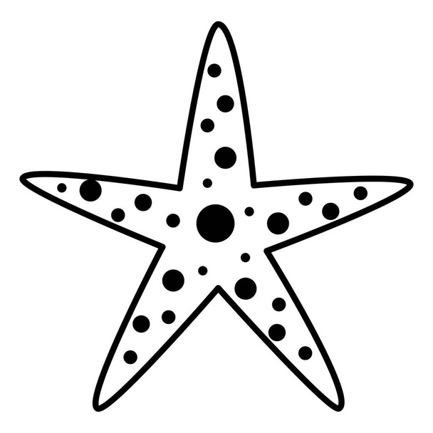 starfish wildlife on white background - Vector, Image