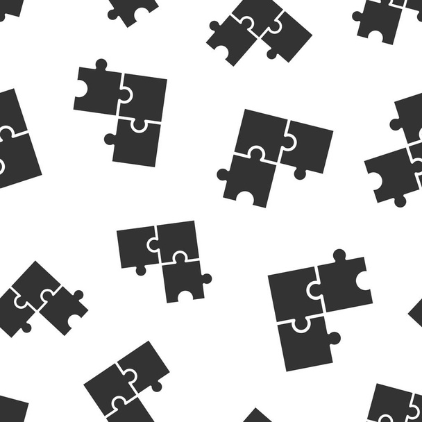 Puzzle compatible icon seamless pattern background. Jigsaw agree - Vector, Image
