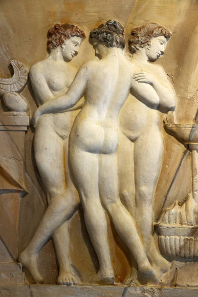 Üç Graces Yunan ve Roma mitolojisinden üç kız kardeş vardı - Fotoğraf, Görsel