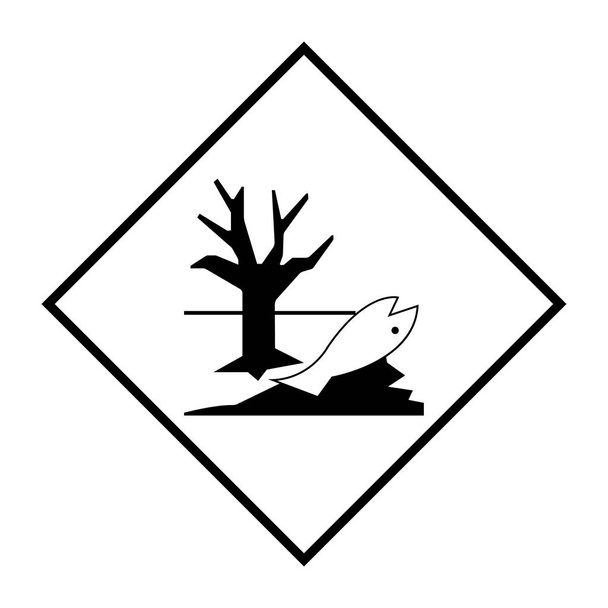 Το σύμβολο συμβόλου κινδύνου περιβάλλοντος απομονώνεται σε λευκό φόντο, απεικόνιση διανύσματος EPS. 10  - Διάνυσμα, εικόνα