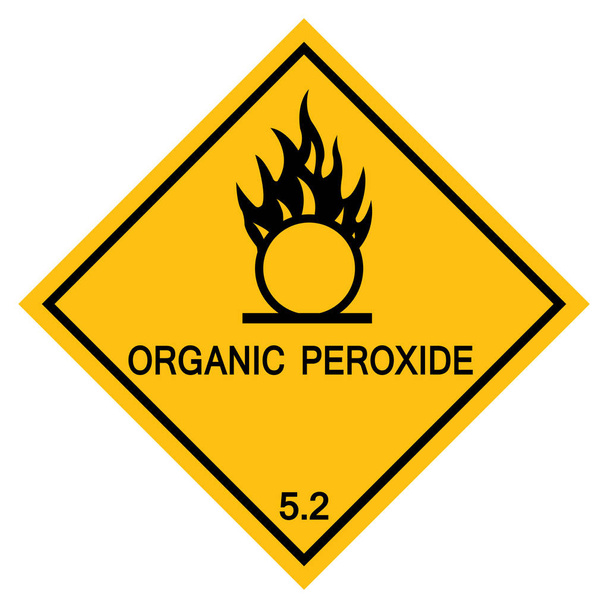 Zeichen für organisches Peroxid isolieren auf weißem Hintergrund, Vektorillustration eps.10  - Vektor, Bild