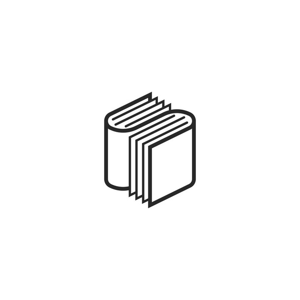 Две книги логотип буква S изометрической формы, символ образовательной программы или книжный магазин
 - Вектор,изображение