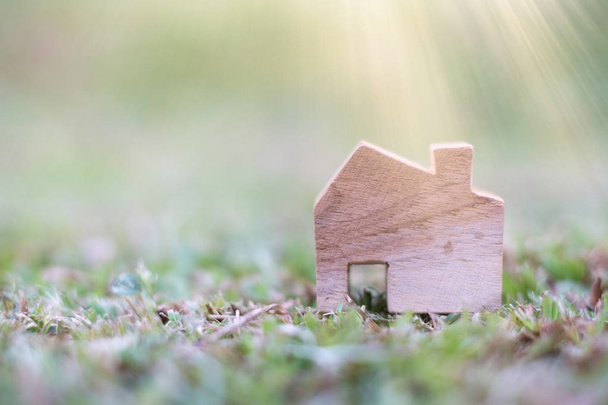 Modello di casa in legno a terra
  - Foto, immagini