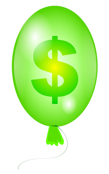 Ballon avec signe dollar vert
 - Photo, image