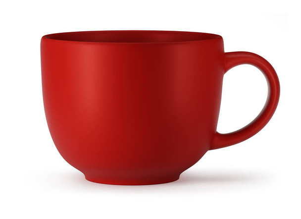 Великий червоний Кубок ізольований на білому фоні. 3D-рендерінг. - Фото, зображення