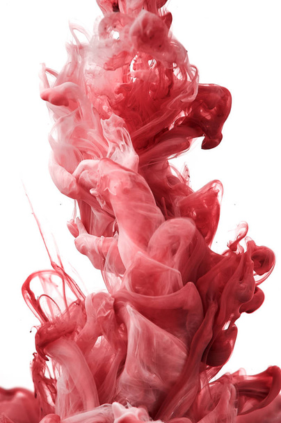 Ink in water. Splash paint mixing. Multicolored liquid dye. Abst - Фото, зображення