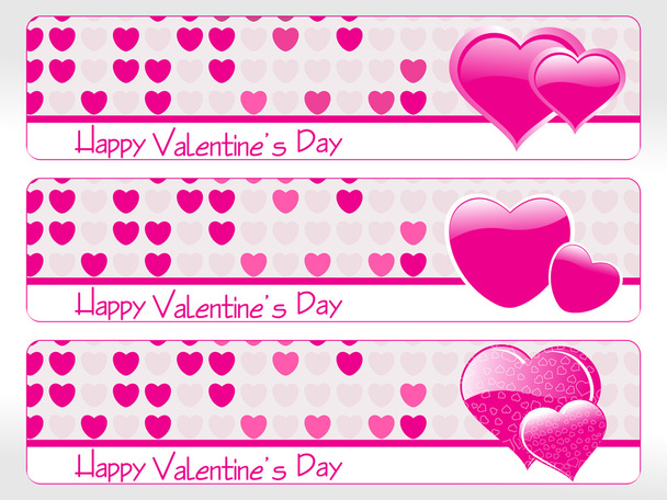 Illustration of valentine day banner - Вектор,изображение
