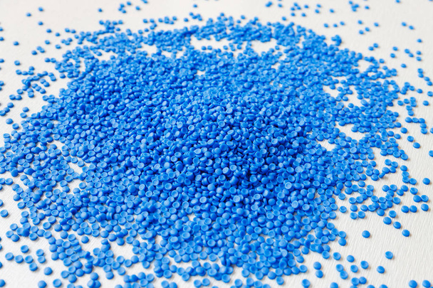 Blízkka plastových polymerních granulí, polymerní plasty, polymer p - Fotografie, Obrázek