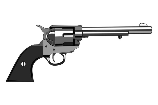 Vector image of a revolver. Image on white background. - Wektor, obraz
