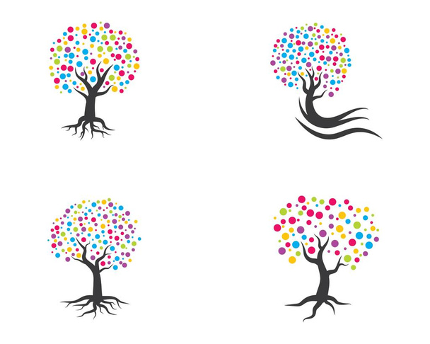 family tree logo template - Vector, Image