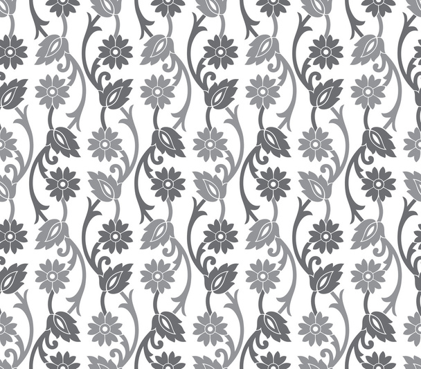 nahtlose königliche Silber florale Tapete - Vektor, Bild