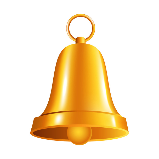Shiny golden bell - Vektor, Bild