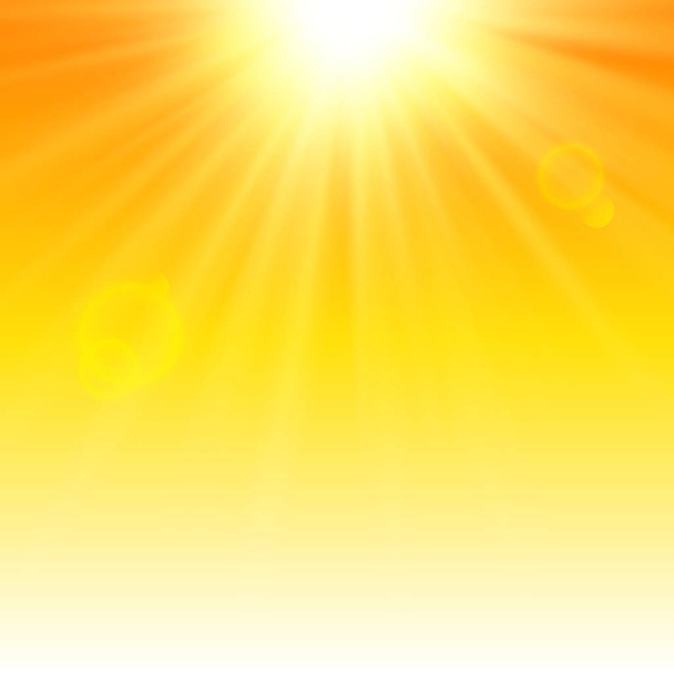 Солнечные лучи на оранжевом фоне
  - Вектор,изображение