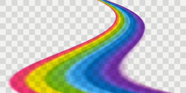 rainbow wave with transparent effect - Vector, Image