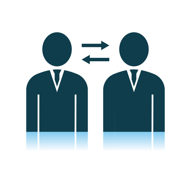 Corporate Interaction Icon - Vector, Image