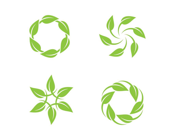 Οικολογικό στοιχείο πράσινων φύλλων  - Διάνυσμα, εικόνα