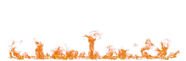 Flammen isoliert auf weißem Hintergrund - Foto, Bild