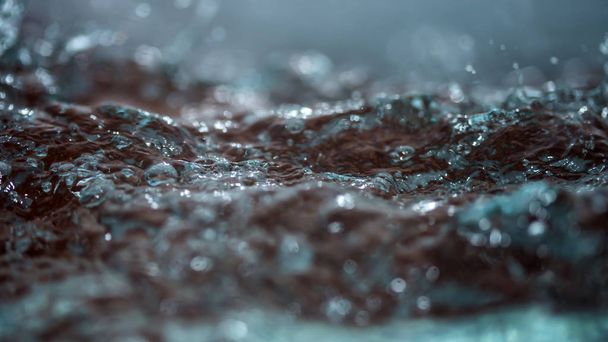 Water wave abstract background bokeh and droplets. - Foto, immagini
