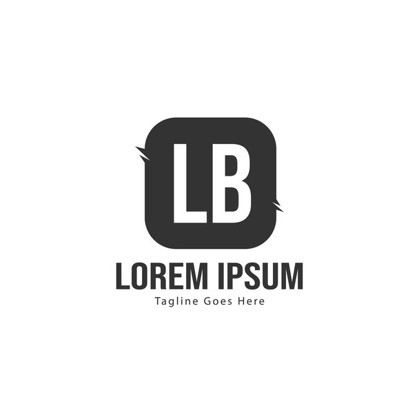 Modello iniziale di logo LB con cornice moderna. Illustrazione vettoriale del logo della lettera LB minimalista
 - Vettoriali, immagini
