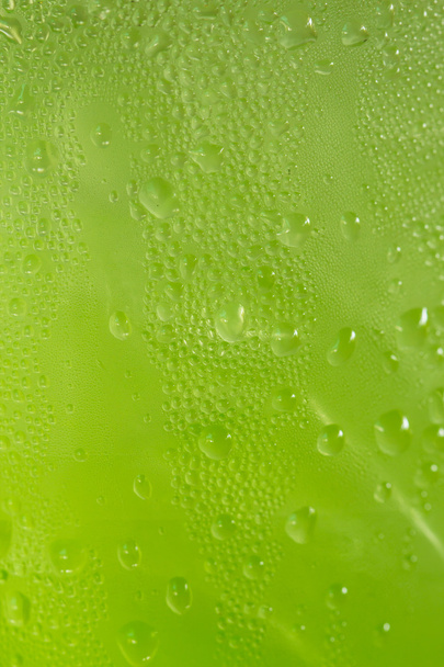 water drops on a green - Zdjęcie, obraz