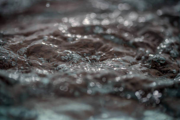 Water wave abstract background bokeh and droplets. - Valokuva, kuva