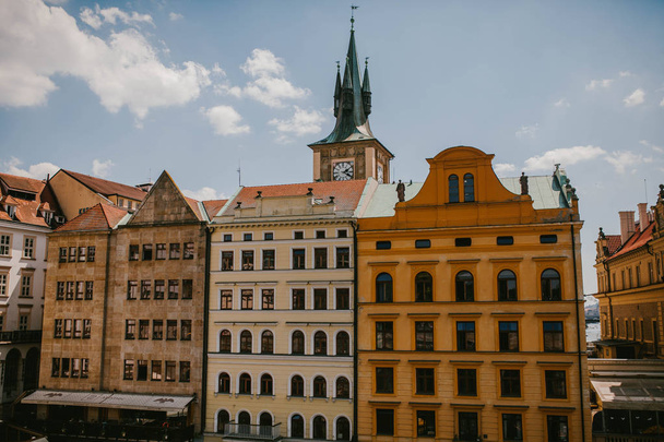 View of old buildings in Prague - Fotoğraf, Görsel